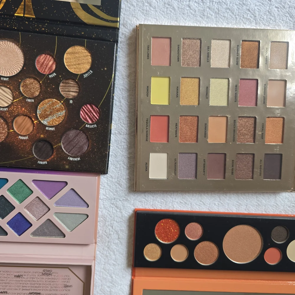 15 High End Eyeshadow Palette Lot, Ipsy, Violet Voss, Iconic London, Ciate, etc.